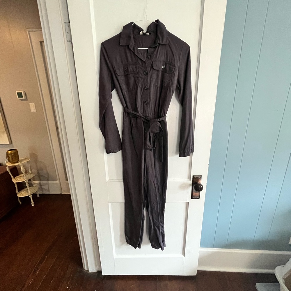 Loft button up jumpsuit